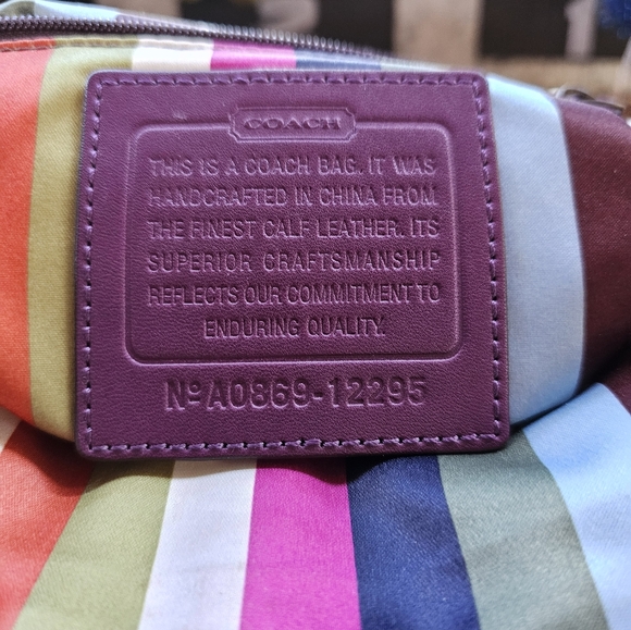 Coach Limited Addition Francine Purple Legacy Tote Bag Bowling Satchel - Picture 14 of 16